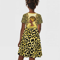Black Her Story Kid Short Sleeve Dress A Queen Turns Pain Into Power - Wonder Print Shop