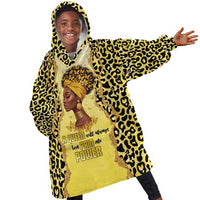 Black Her Story Kid Wearable Blanket Hoodie A Queen Turns Pain Into Power - Wonder Print Shop