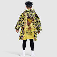 Black Her Story Kid Wearable Blanket Hoodie A Queen Turns Pain Into Power - Wonder Print Shop