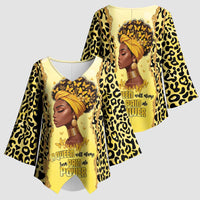 Black Her Story Kimono Sleeve Blouse A Queen Turns Pain Into Power - Wonder Print Shop