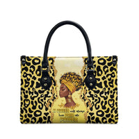 Black Her Story Leather Bag A Queen Turns Pain Into Power - Wonder Print Shop
