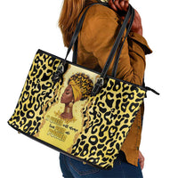 Black Her Story Leather Tote Bag A Queen Turns Pain Into Power - Wonder Print Shop