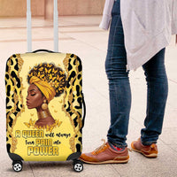 Black Her Story Luggage Cover A Queen Turns Pain Into Power - Wonder Print Shop