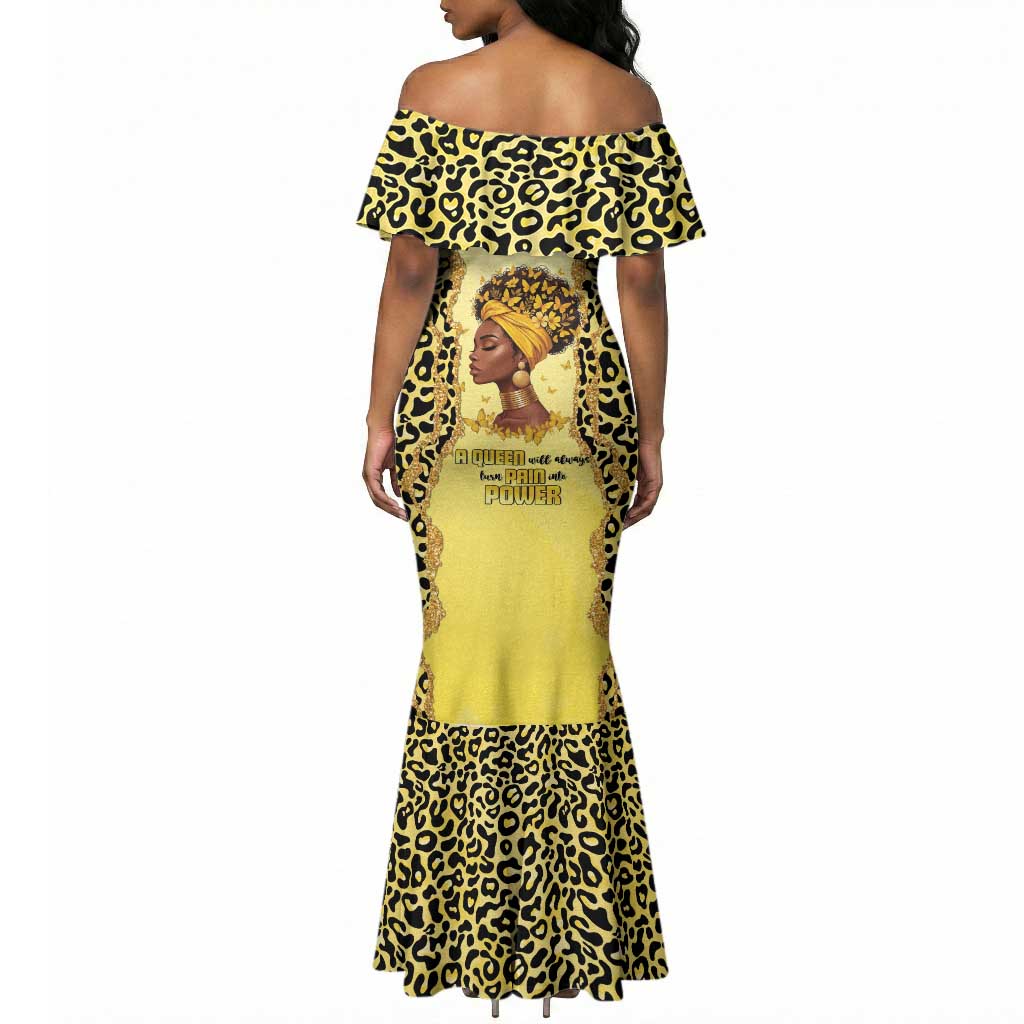 Black Her Story Mermaid Dress A Queen Turns Pain Into Power - Wonder Print Shop