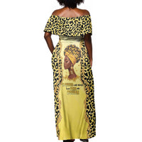 Black Her Story Off Shoulder Maxi Dress A Queen Turns Pain Into Power - Wonder Print Shop