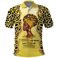 Black Her Story Polo Shirt A Queen Turns Pain Into Power - Wonder Print Shop