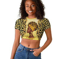Black Her Story Raglan Cropped T shirt A Queen Turns Pain Into Power - Wonder Print Shop