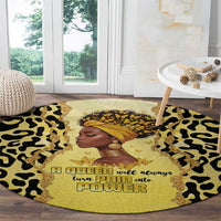 Black Her Story Round Carpet A Queen Turns Pain Into Power - Wonder Print Shop