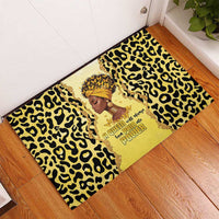 Black Her Story Rubber Doormat A Queen Turns Pain Into Power - Wonder Print Shop