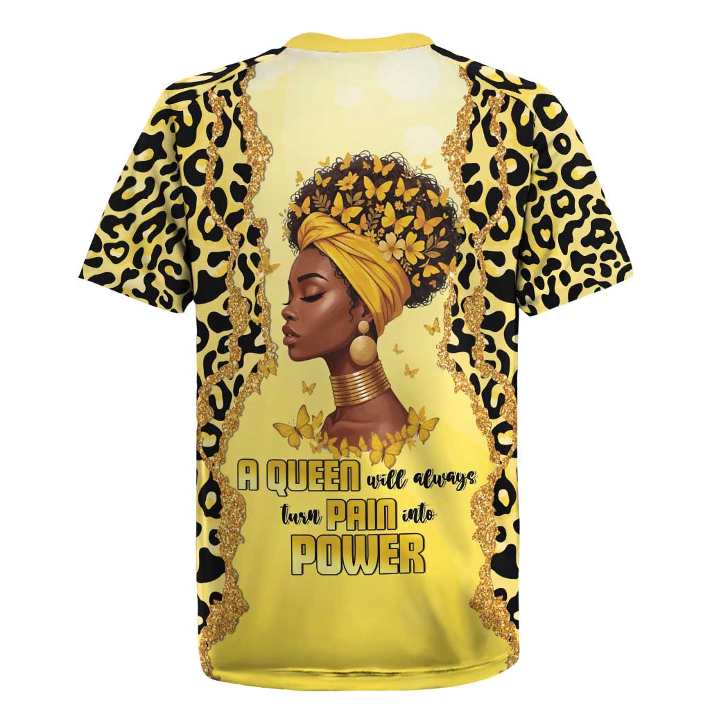 Black Her Story Rugby Jersey A Queen Turns Pain Into Power - Wonder Print Shop
