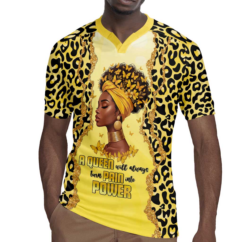 Black Her Story Rugby Jersey A Queen Turns Pain Into Power - Wonder Print Shop