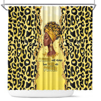 Black Her Story Shower Curtain A Queen Turns Pain Into Power - Wonder Print Shop