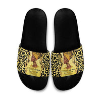 Black Her Story Slide Sandals A Queen Turns Pain Into Power - Wonder Print Shop