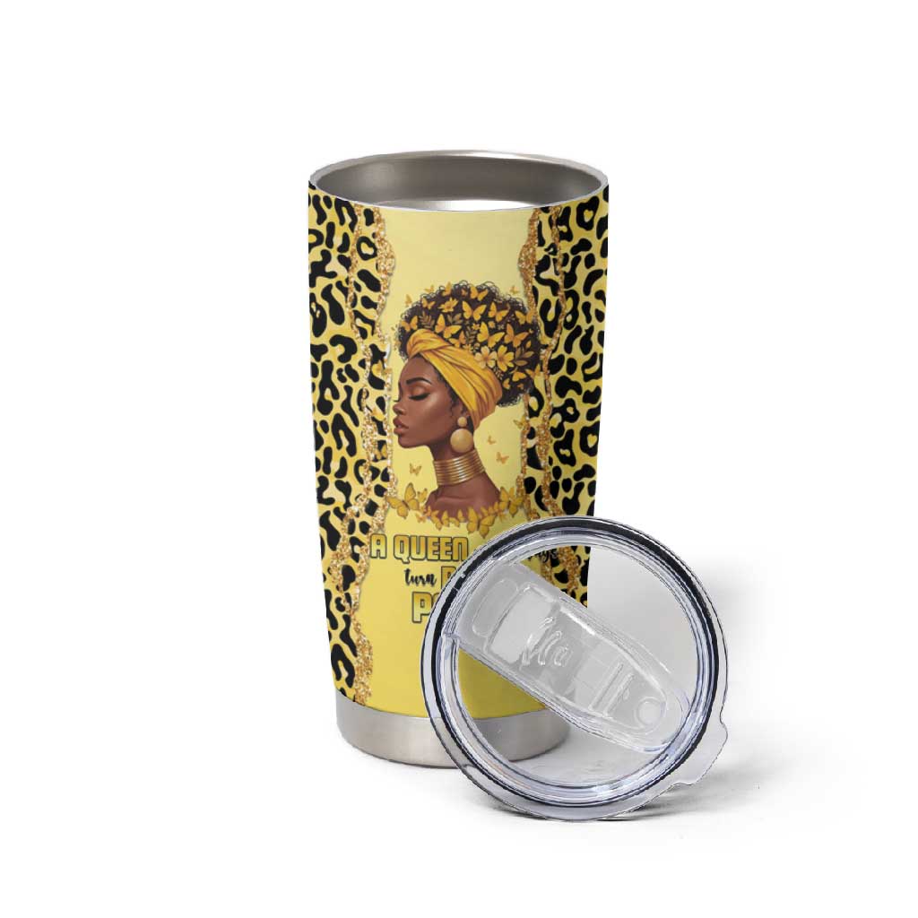 Black Her Story Tumbler Cup A Queen Turns Pain Into Power - Wonder Print Shop