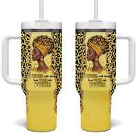 Black Her Story Tumbler With Handle A Queen Turns Pain Into Power - Wonder Print Shop