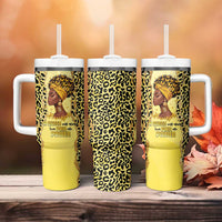 Black Her Story Tumbler With Handle A Queen Turns Pain Into Power - Wonder Print Shop