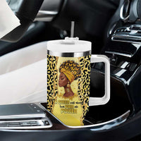 Black Her Story Tumbler With Handle A Queen Turns Pain Into Power - Wonder Print Shop