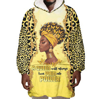 Black Her Story Wearable Blanket Hoodie A Queen Turns Pain Into Power - Wonder Print Shop