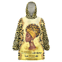 Black Her Story Wearable Blanket Hoodie A Queen Turns Pain Into Power - Wonder Print Shop
