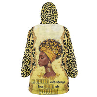 Black Her Story Wearable Blanket Hoodie A Queen Turns Pain Into Power - Wonder Print Shop