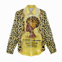 Black Her Story Women Casual Shirt A Queen Turns Pain Into Power - Wonder Print Shop