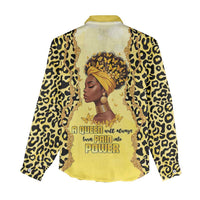 Black Her Story Women Casual Shirt A Queen Turns Pain Into Power - Wonder Print Shop