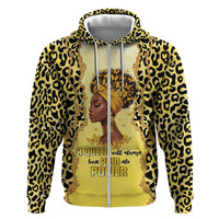 Black Her Story Zip Hoodie A Queen Turns Pain Into Power - Wonder Print Shop