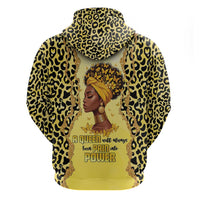 Black Her Story Zip Hoodie A Queen Turns Pain Into Power - Wonder Print Shop