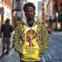 Black Her Story Zip Hoodie A Queen Turns Pain Into Power - Wonder Print Shop