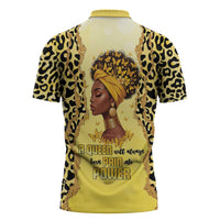 Black Her Story Zipper Polo Shirt A Queen Turns Pain Into Power - Wonder Print Shop
