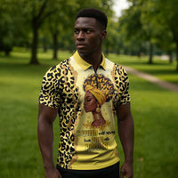 Black Her Story Zipper Polo Shirt A Queen Turns Pain Into Power - Wonder Print Shop