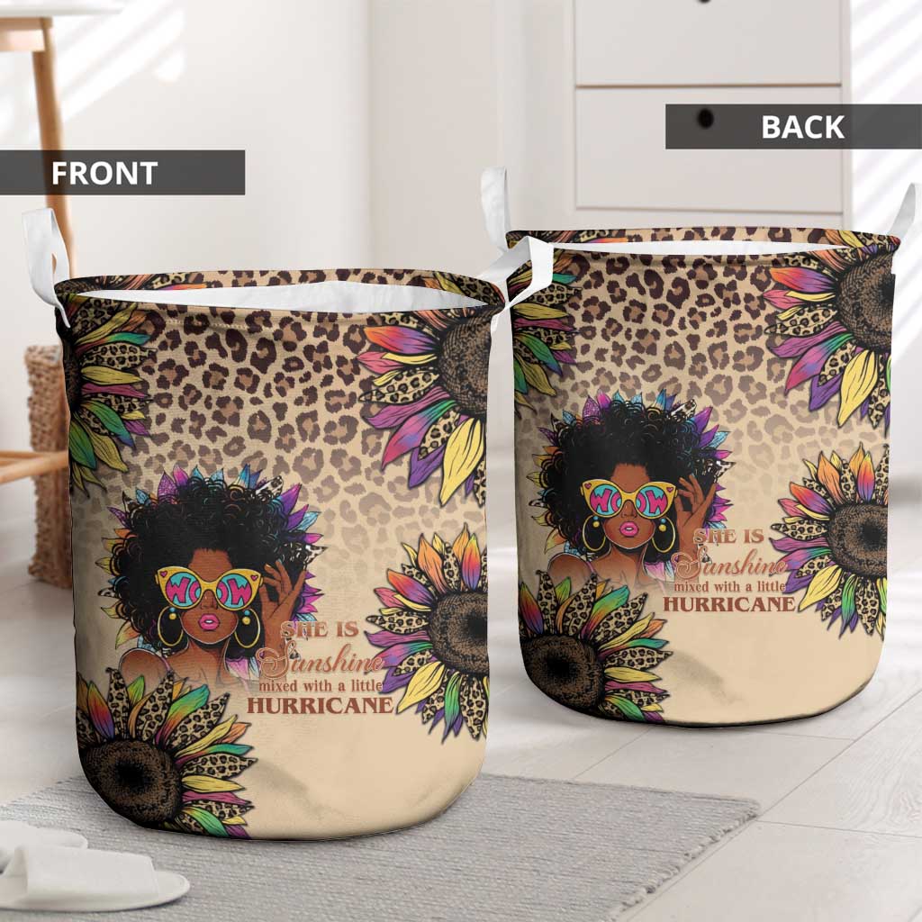 Black Her Story Sunshine Hurricane Laundry Basket Empowered Black Woman - Wonder Print Shop