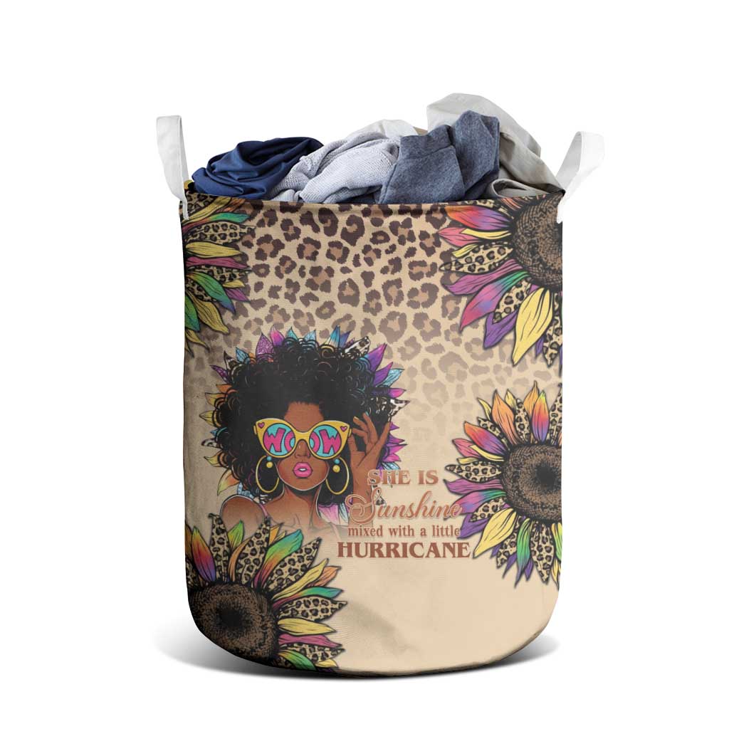 Black Her Story Sunshine Hurricane Laundry Basket Empowered Black Woman - Wonder Print Shop