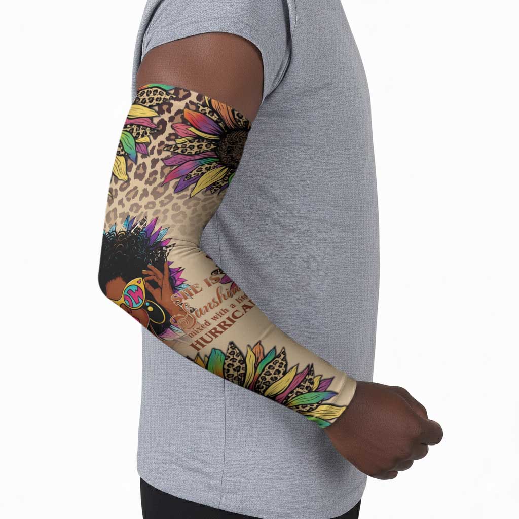 Black Her Story Sunshine Hurricane Arm Sleeves Empowered Black Woman - Wonder Print Shop
