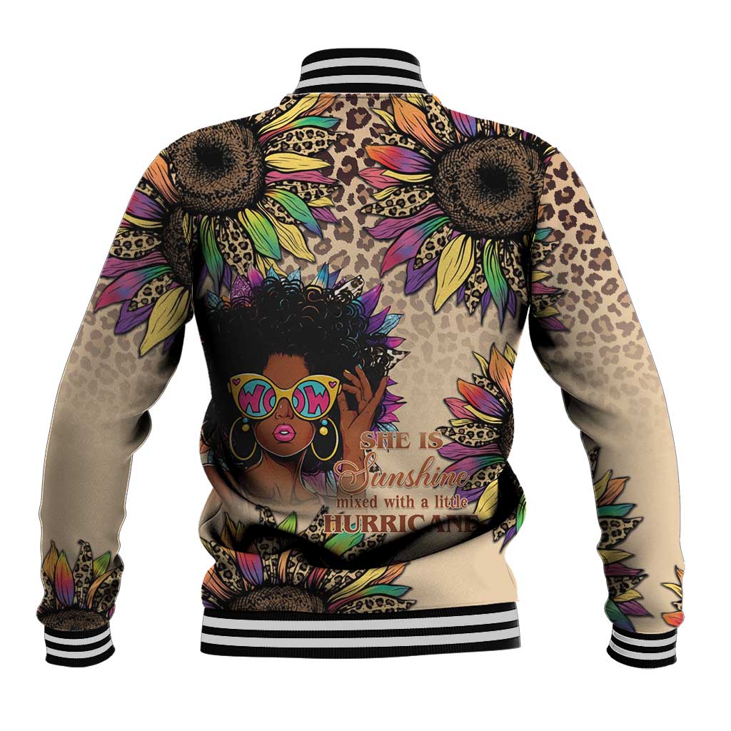 Black Her Story Sunshine Hurricane Baseball Jacket Empowered Black Woman - Wonder Print Shop