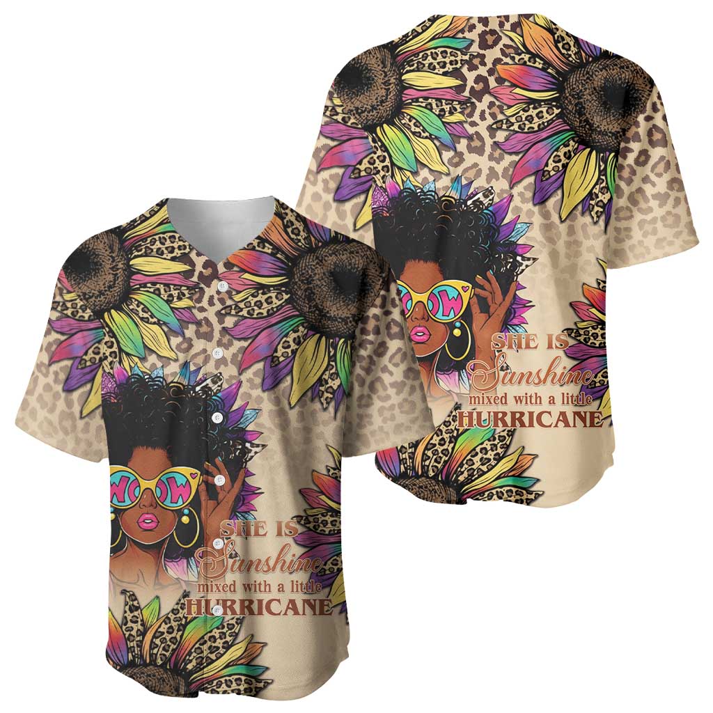 Black Her Story Sunshine Hurricane Baseball Jersey Empowered Black Woman - Wonder Print Shop