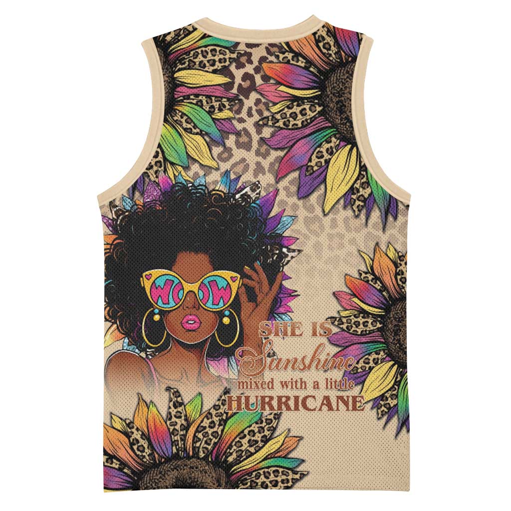 Black Her Story Sunshine Hurricane Basketball Jersey Empowered Black Woman - Wonder Print Shop