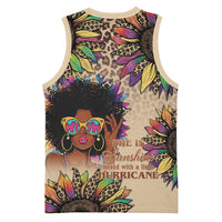 Black Her Story Sunshine Hurricane Basketball Jersey Empowered Black Woman - Wonder Print Shop