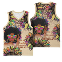 Black Her Story Sunshine Hurricane Basketball Jersey Empowered Black Woman - Wonder Print Shop