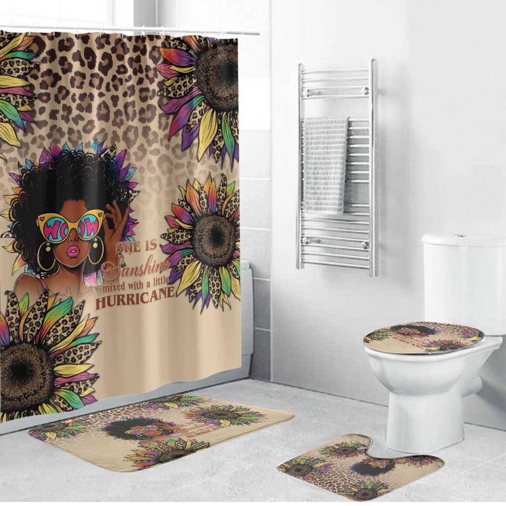 Black Her Story Sunshine Hurricane Bathroom Set Empowered Black Woman - Wonder Print Shop