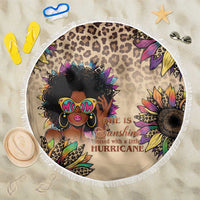Black Her Story Sunshine Hurricane Beach Blanket Empowered Black Woman - Wonder Print Shop
