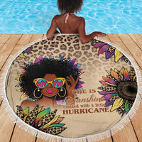 Black Her Story Sunshine Hurricane Beach Blanket Empowered Black Woman - Wonder Print Shop