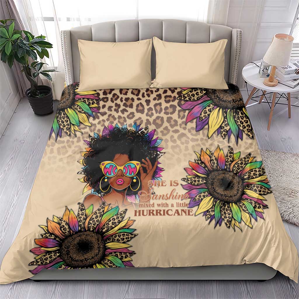 Black Her Story Sunshine Hurricane Bedding Set Empowered Black Woman - Wonder Print Shop