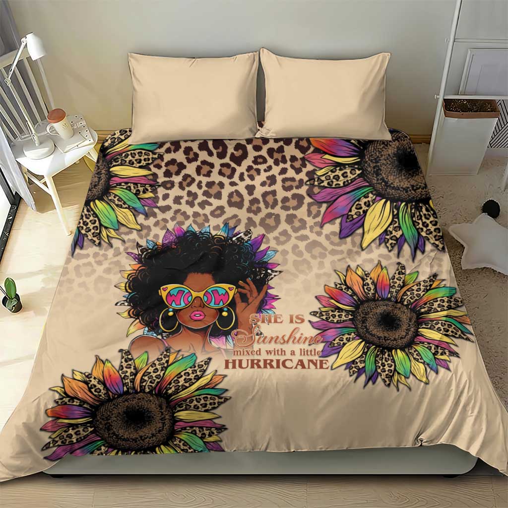 Black Her Story Sunshine Hurricane Bedding Set Empowered Black Woman - Wonder Print Shop