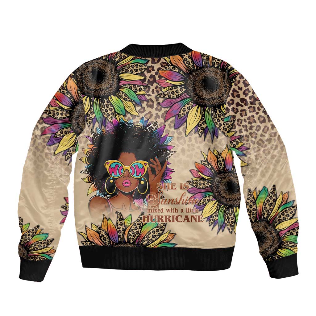 Black Her Story Sunshine Hurricane Bomber Jacket Empowered Black Woman - Wonder Print Shop