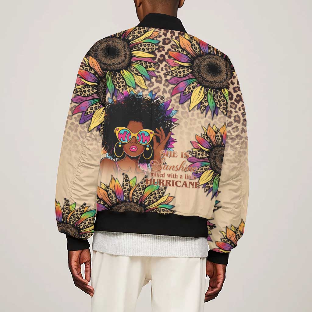 Black Her Story Sunshine Hurricane Bomber Jacket Empowered Black Woman - Wonder Print Shop
