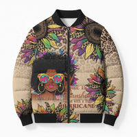 Black Her Story Sunshine Hurricane Bomber Puffer Jacket Empowered Black Woman - Wonder Print Shop