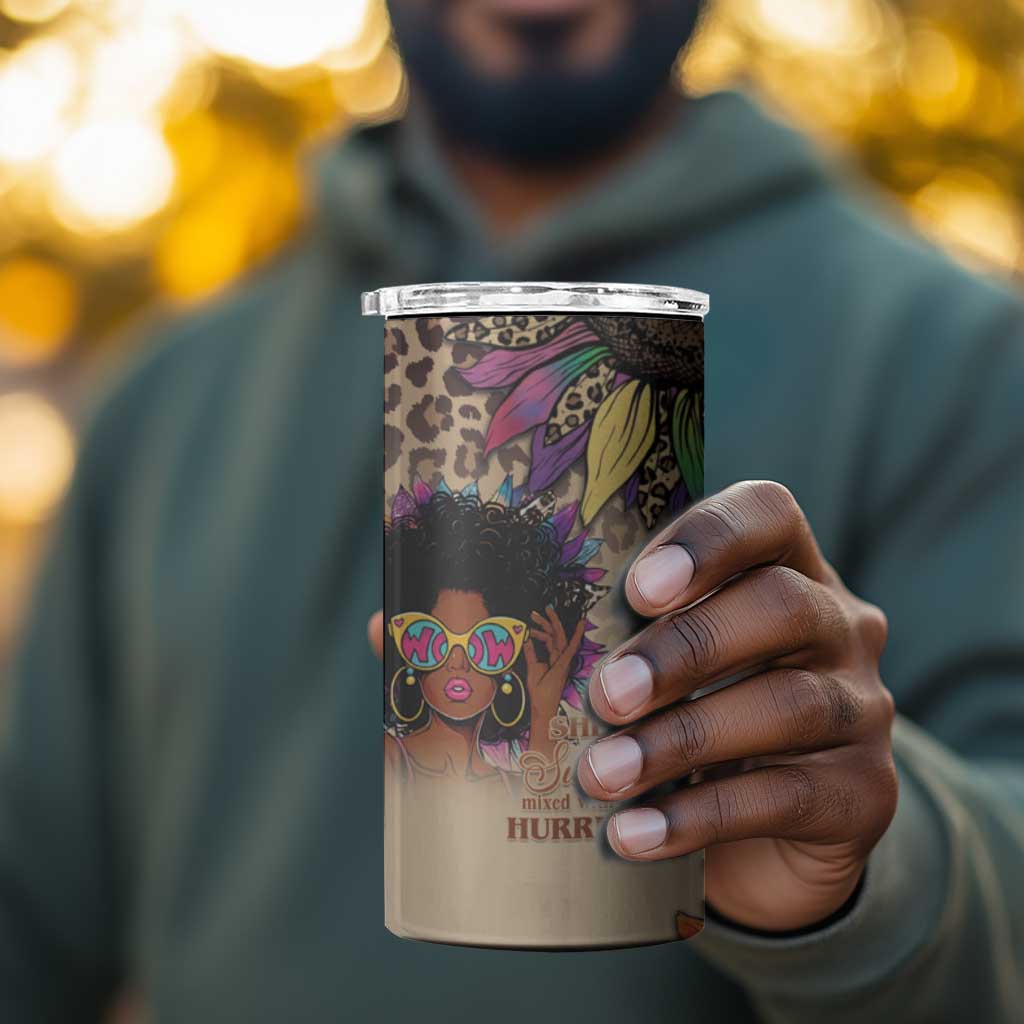 Black Her Story Sunshine Hurricane 4 in 1 Can Cooler Tumbler Empowered Black Woman - Wonder Print Shop