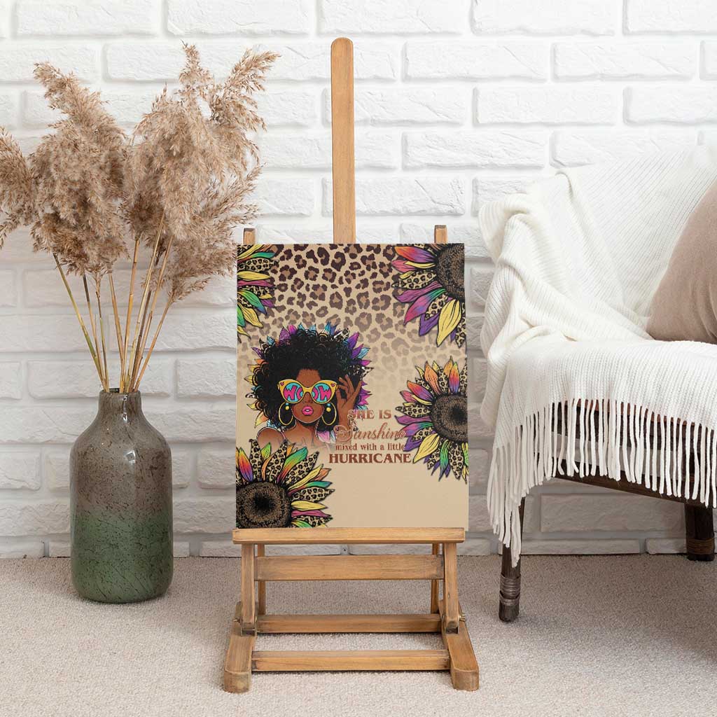 Black Her Story Sunshine Hurricane Canvas Wall Art Empowered Black Woman - Wonder Print Shop