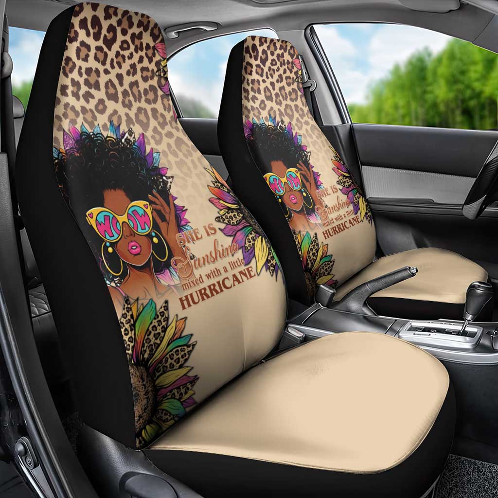 Black Her Story Sunshine Hurricane Car Seat Cover Empowered Black Woman - Wonder Print Shop